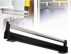 Adjustable Pull Out Clothes Rail - Extendable Clothing Organizer for Closet - 30-80cm Pants & Coat Hanger Rack - 17.7 Inch Cl