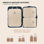 PFEYRPK Lightweight Compression Packing Cubes for Suitcases, Compressible Expandable Travel Packing Organizer with Clear Toil
