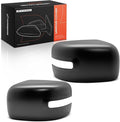 A-Premium 2 PCS Driver and Passenger Side Rearview Mirror Covers Caps - Compatible with Jeep BU Series Renegade 2015 2016 2017 2018 - Primed Black, with Turn Signal Hole