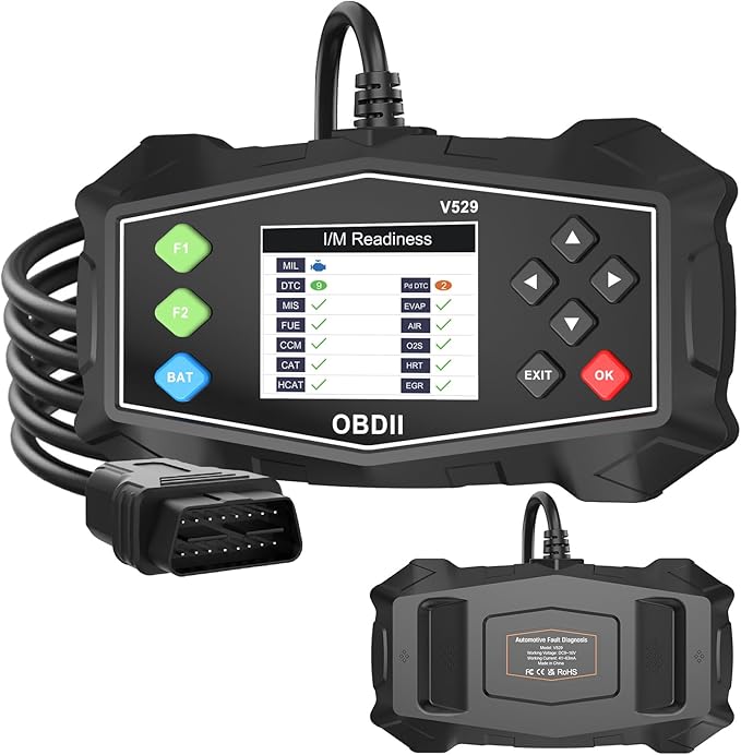 OBD2 Scanner Diagnostic Code Reader,Automotive OBD II Engine Light,Battery Tester,Mode 6, Mode 8 & I/M Readiness,OBDII Scan