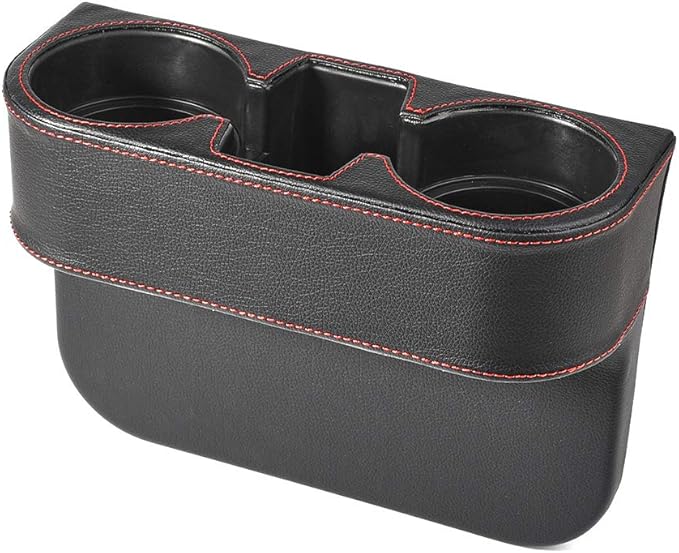Black Multifunctional Car Cup Holder Car Seat Organizer Gap Filler Bottle Phone Storage Organizer