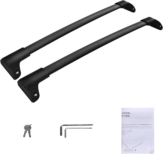 330Lbs Lockable Roof Rack Crossbars for 2015-2020 Chevy Tahoe Suburban Yukon Escalade, Heavy Duty Aluminum Anti-Corrosion Cross Bar Fit Luggage Luggage Kayaks Bicycles Snowboard