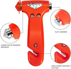 4-Pack Car Safety Hammer, Auto Emergency Escape Hammer with Window Breaker and Seat Belt Cutter, Striking Red Emergency Escap