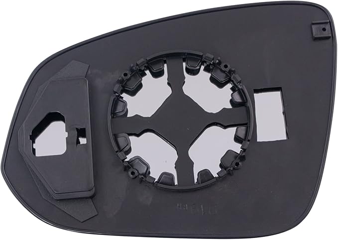 TRQ Passenger Side Mirror Glass with Backing Plate Compatible with 2014-2017 Toyota Highlander TO1325120
