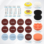 131Pcs Sanding Discs Drill Polishing Kit, 3 Inch Car Headlight Restoration Kit, 60 to 10000 Grits Wet Dry Sandpaper Buffing P