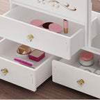 Makeup Organizer Box Makeup Organizer Cosmetic Storage Box, Make Up Organizer with Drawers Dressing Table Skincare Holder , V