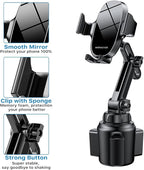 Miracase Cup Phone Holder for Car, [Upgraded Version] Adjustable Long Neck Car Cup Holder Phone Mount Cradle Friendly Compatible with iPhone Samsung Google and All Smartphones, Green