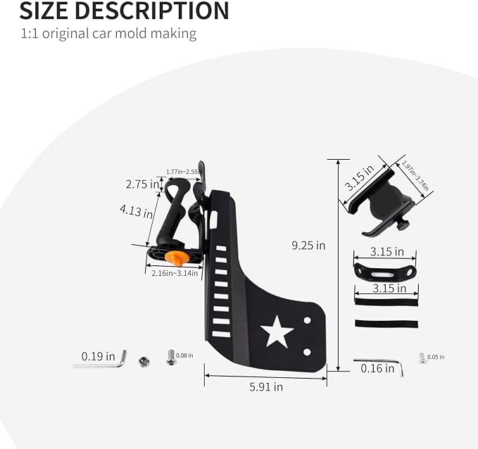 Linskip Door Cup Holder Expander Compatible with Jeep Wrangler JK JKU 2011-2017, 2 in 1 Multi-Function Cell Phone Mount for Jeep Wrangler JK Accessories(Black)