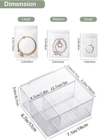 4 In 1 Acrylic Jewelry Organizers and Storage with 60 Portable Anti Tarnish Jewelry Bags, Clear Jewelry Box Organizer, Travel