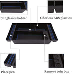 JOJOMARK Center Console Organizer Tray fits for 2019-2022 GMC Sierra/Chevy Silverado 1500 Accessories, 2020-2021 2022 2023 Silverado/Sierra 2500 HD/3500 HD (Half-size, Blue)
