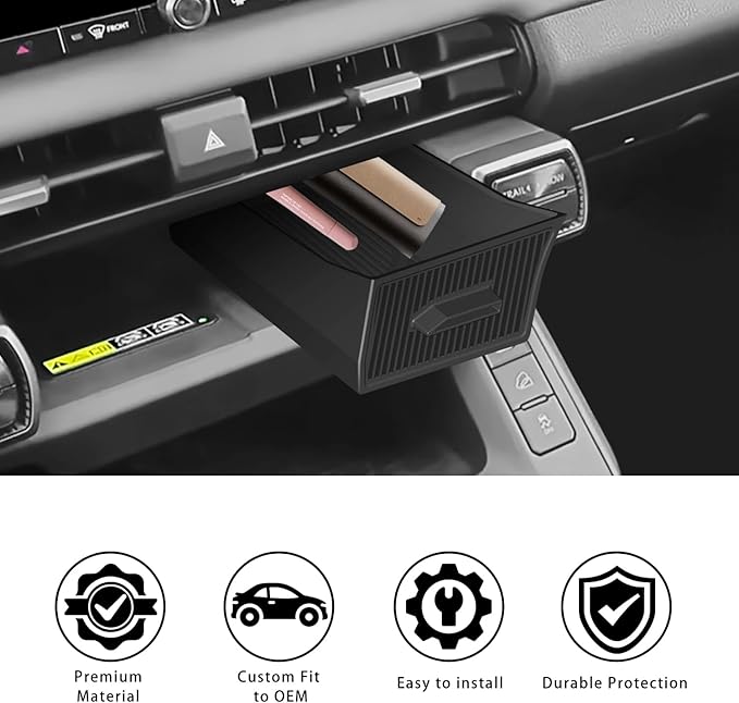 Center Console Organizer Compatible with RAV4 2026 Stable Installation Upper Cubby Drawer Silicone Under Screen Storage Box