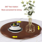 Wooden Dining Table Turntable, 31.5" Round Lazy Susan Turntable Silent Smooth, Easy to Clean for Dining Table Kitchen (80cm/3