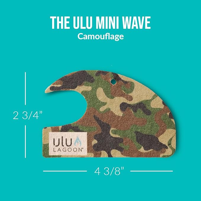 ulu Lagoon Hanging Car Air Freshener | Tropical Beach Coconut Surf Wax Scent Mini Wave | Long Lasting Car Freshener, Closet a