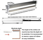 Pull Out Clothes Rail Extendable Pull Out Closet Rod - Wardrobe Pull-Out Trousers Rack, Adjustable 30-80Cm Wardrobe Rail Clot