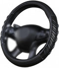 Flying Banner car Steering Wheel Cover Faux Leather Massage Universal fit 3D Honeycomb Hole Anti-Slip Sporty 15 Inches (Black