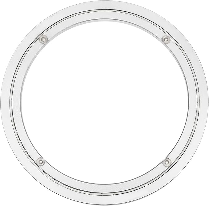 MECCANIXITY Aluminum Lazy Susan 12 Inch Muffler Turntable Ring Bearing Metal Rotating Turntable Bearings Swivel Plate Hardwar