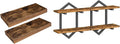 HOOBRO Floating Shelves, Wall Shelf Set of 2, Wall Mounted Storage Shelves 2-Tier, Hanging Bathroom Shelves, for Living Room,