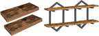 HOOBRO Floating Shelves, Wall Shelf Set of 2, Wall Mounted Storage Shelves 2-Tier, Hanging Bathroom Shelves, for Living Room,