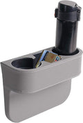 Car Seat Organizer Cup Drink Holders Multi Functional Gap Filler Storage Box Insert Organization Helps Reduce Distracted Driving&Holds Phone Mount Mug Bottle Cellphone (PUBD-Gray)