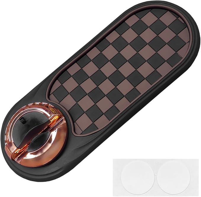 Multifunction Car Anti-Slip Mat, Rotatable Temporary Parking Number, Universal Auto Dashboard Organizer Pad Accessory for Pho