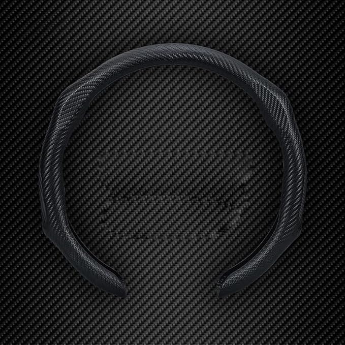 Quick Install Sporty Carbon Fiber Pattern Steering Wheel Cover Universal fit 14½ to 15 inches Car Sendan Coupe SUV Pickup 14.5 to 15