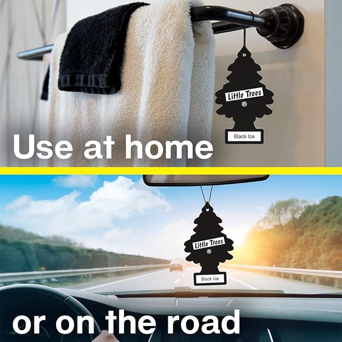 LITTLE TREES Car Air Freshener | Hanging Tree Provides Long Lasting Scent for Auto and Home | Crisp Autumn Air, 24 Air Freshe