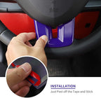 Linskip Steering Wheel Trim Compatible with Dodge Dart/Challenger/Charger/Durango 2009-2014 & Journey 2013-2023, Dart Steering Wheel Cover, Dart Interior Accessories 3Pcs(Purple)