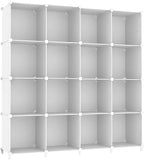 AWTATOS Cube Storage Organizer, 16 Cube Closet Organizer, Stackable Storage Cube Shelves, DIY Portable Closet Clothes Organiz