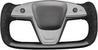 MEWANT Hand Stitched Tesla Model S Yoke Steering Wheel Cover Wrap for Tesla Model S 2021-2023 / Model X 2021-2023 Tesla Yoke Steering Wheel Accessories