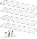 4 Packs Acrylic Medicine Shelves 13 Inches Medicine Cabinet Replacement Shelves Holders for Living Room Bathroom Kitchen,Wall