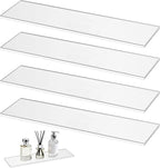 4 Packs Acrylic Medicine Shelves 13 Inches Medicine Cabinet Replacement Shelves Holders for Living Room Bathroom Kitchen,Wall