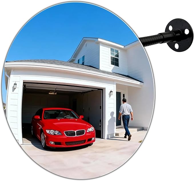 acrylic convex mirror 360-degree adjustable wide-angle indoor security mirror suitable for monitoring blind spots in parking lots Garage warehouses offices and traffic safety management (11.7in)