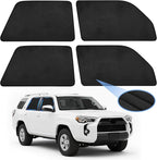 ZATOOTO Car Window Shades for Toyota 4Runner 2017-2024, Custom Fit Suede Car Window Covers for 100% UV & Privacy Protection, Heat Insulation, 4 Packs Side Window Sun Shade for Family Travel, Baby, Pet