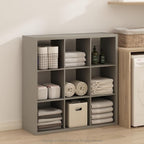 Furinno Simple Cube Storage Organizer, 9-Cube Display Shelf, Open Back Shelving Unit, Storage Shelves, Extra Thick Frame, for