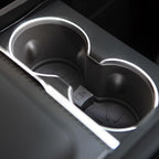 4 PCS for Tesla Model Y 2026 2025(Juniper) Model 3 2026 2025 2024 Center Console Screen & Rear View Mirror Frame Cup Coaster Cover Mat for Phone Charging Space, Silicone Grey
