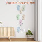 Accordion Wall Hanger, Hat Rack for Wall with 20 Coat Hooks, Expandable Hat Hangers Organizer, Vintage Decorative Coat Rack W