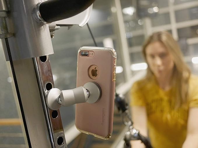 The Original Dual Magnetic Movable Phone Holder and Tablet Mount (Silver)