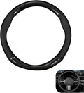 Car Steering Wheel Cover, 15 inch Carbon Fiber Steering Wheel Protector, Non-Slip Breathable Steering Wheel Cover, Four Seasons Universal Car Essential (Black)