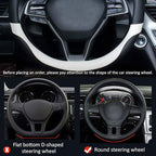 Car Steering Wheel Cover with Durable PU Leather, Universal 17 inch Fit for Car Truck SUV, Breathable Anti Slip Auto Steering Wheel Covers for Men and Women