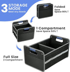 Car Trunk Organizer for SUV, Car Storage Organizer Reinforced Handles, Collapsible Multi-Compartment Foldable and Waterproof