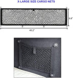 [2 PACK] JAVOedge Extra Large Cargo Net for Car, SUV, Truck, RV, Boat – Elastic Storage Mesh Organizer with Built‑In Hooks, 12 Screws & 12 Carabiners – Heavy‑Duty Trunk Cargo Net & Vehicle Storage Bag