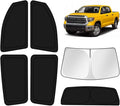 KUST Car Window Shades for 2007-2021 Toyota Tundra Accessories Windshield Sun Shade Side Rear Window Covers Sunshade Privacy Protection for Camping Blackout UV Block Full Set 6PCS