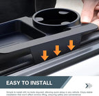 Car Window Storage Organizer, Multifunctional Car Window Water Cup Holder/Phone Phone Mount, Clip-on Car Door Hanging Box, Universal for Most Cars (Black #A)
