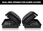 TUFFIOM 13.4 cu.ft. Rooftop Cargo Box w/Keys, Hard Shell Waterproof Travel Roof Storage Cargo Carrier Luggage Rack, 61" L x 27.6" W x 13.8" H, Dual-Side Opening, for SUV Car Van w/Cross Bars, Black