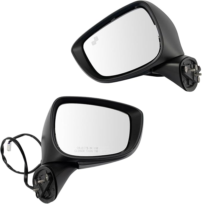 TRQ Driver & Passenger Side Power Mirror Set Paint to Match Manual Folding Compatible with 2015-2016 Mazda CX-5 MA1320214 MA1