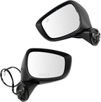 TRQ Driver & Passenger Side Power Mirror Set Paint to Match Manual Folding Compatible with 2015-2016 Mazda CX-5 MA1320214 MA1