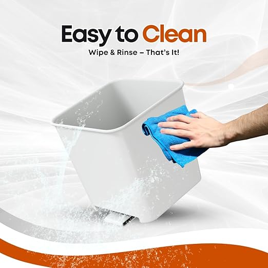 Car Trash Can Waterproof Vehicle Garbage Bin, Leakproof Anti Slip Floor Mat Clip Trash Bag Holder for Car, Truck, SUV, Van Portable Auto Trash Container with Stability Clips (White, Small)