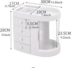 Makeup Storage Box Plastic Makeup Organizer with Drawers，Perfume Display Case and Cosmetic Storage Box，Great for Bathroom, Dr