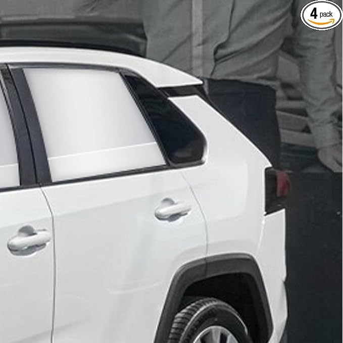 Silver Car Window Sun Shade - Side Thiken Curtain Magnetic 100% Block Light Car Window Covers with Cooler Feeling (Silver, D-Back-2pcs)