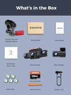 360 View 4 Channel Dash Cam Front and Rear Left Right Inside Camera for Cars, GPS and 5G Band WiFi, Night Vision, 160 Wide An